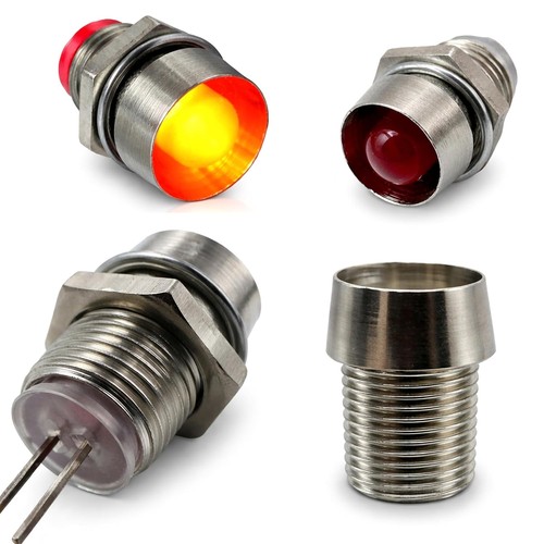 Led fassung 3mm metall silber - fassung,