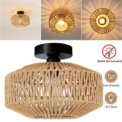 Rattan deckenleuchte boho - rattan,