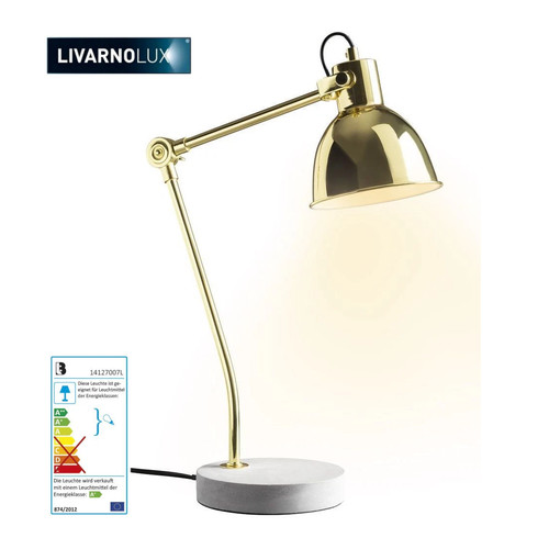 Led tischleuchte gold - tischleuchte, (neu)