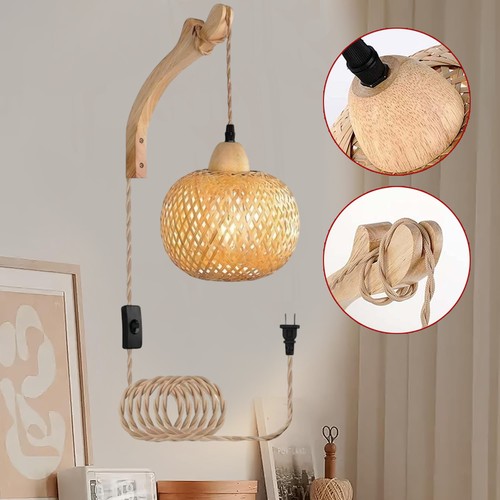 Wandleuchte wandlampe rattan - wandleuchte,